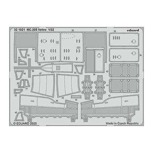 eduard 321021 1 32 mc 205 veltro photo etch set for italeri