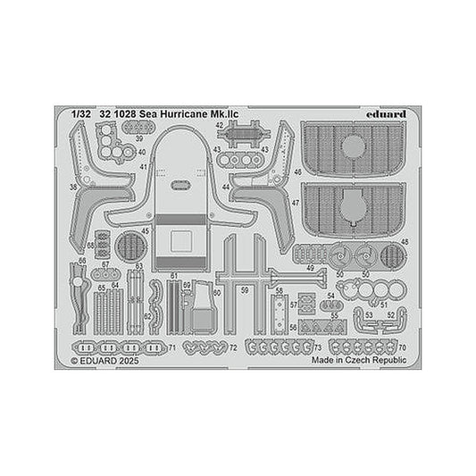 eduard 321028 1 32 sea hurricane mk iic photo etched set for revell