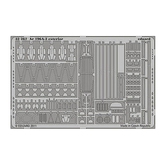 eduard 32267 1 32 ar 196a 3 exterior photo etched set for revell
