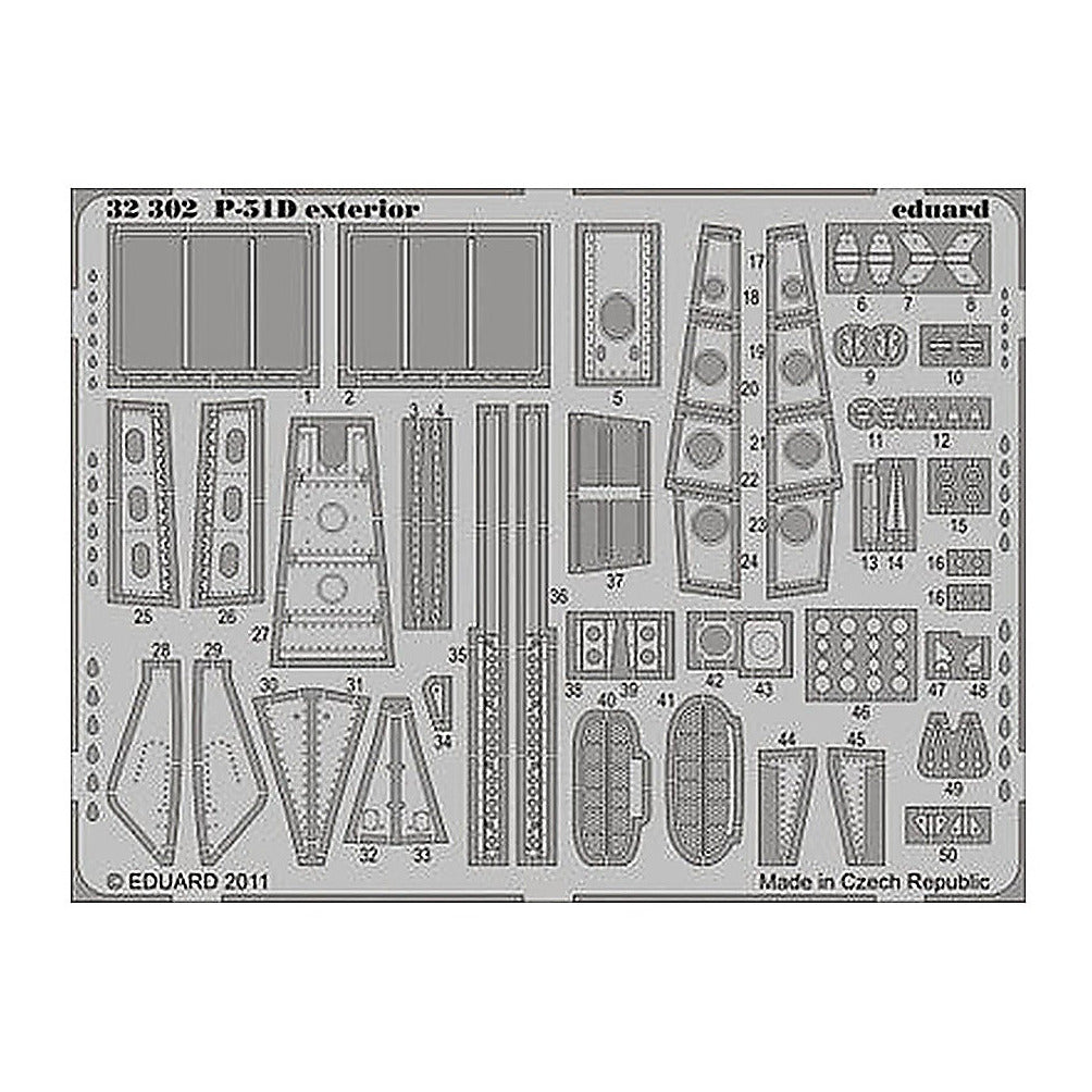 eduard 32302 1 32 p 51d exterior for tamiya