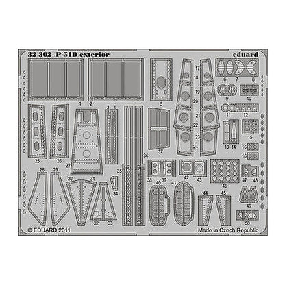 eduard 32302 1 32 p 51d exterior for tamiya