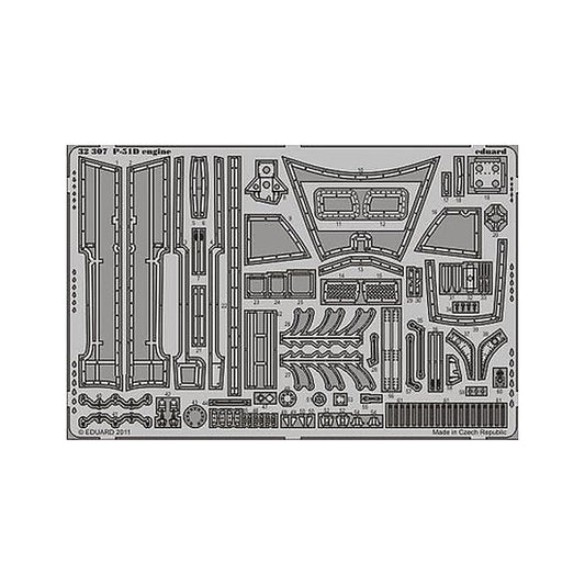 eduard 32307 1 32 p 51d engine for tamiya