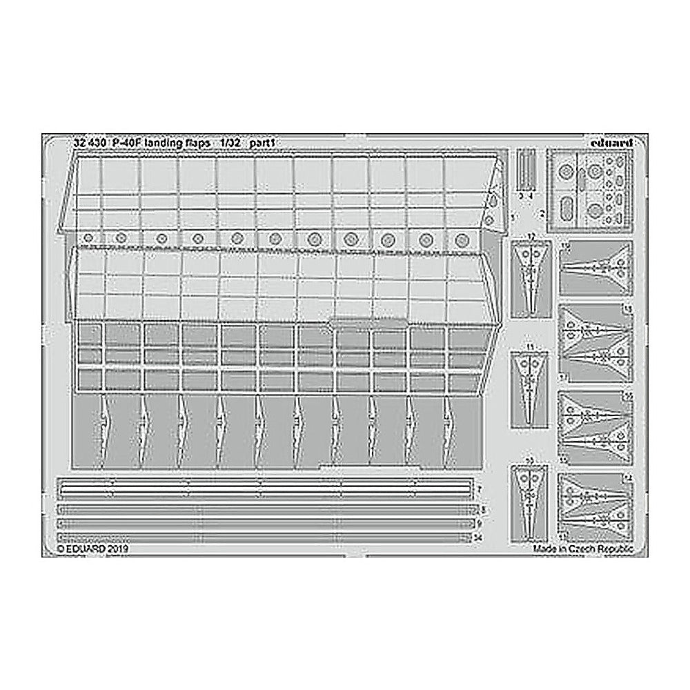 eduard 32430 1 32 p 40f landing flaps for trumpeter