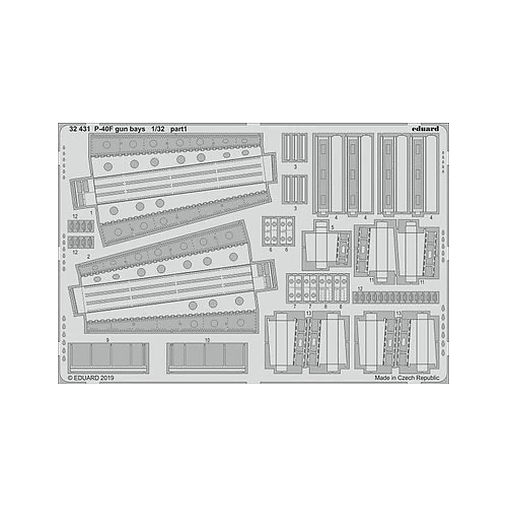 eduard 32431 1 32 p 40f gun bays for trumpeter