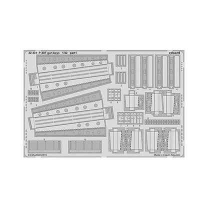 eduard 32431 1 32 p 40f gun bays for trumpeter