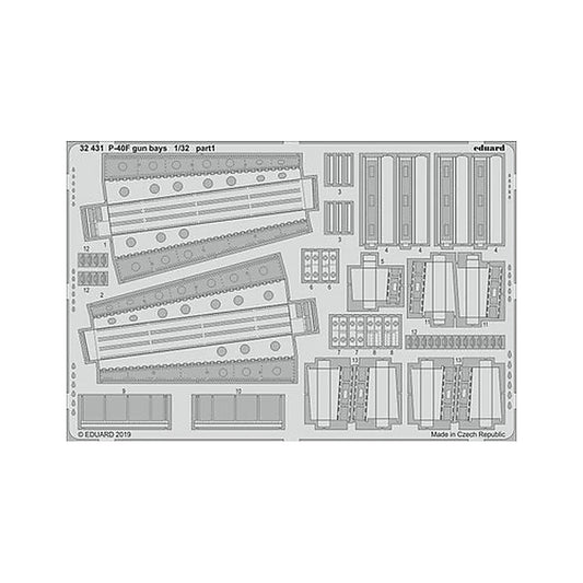 eduard 32431 1 32 p 40f gun bays for trumpeter