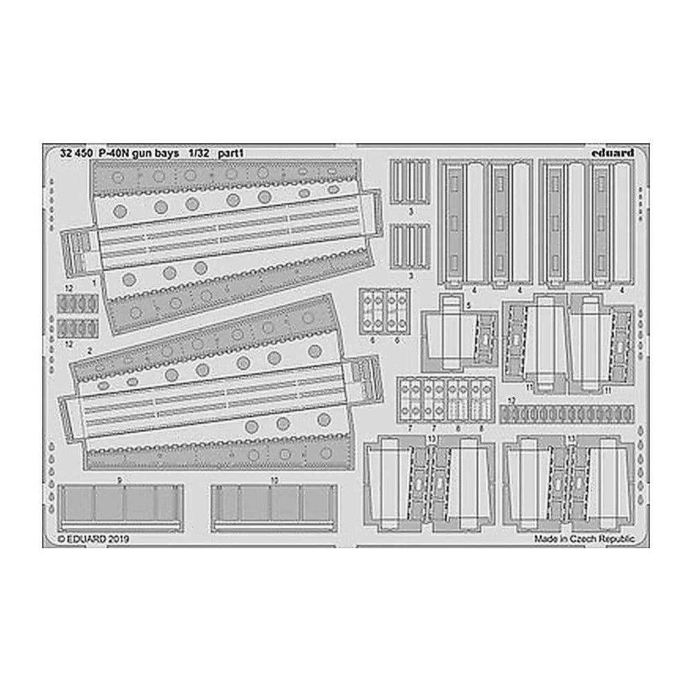 eduard 32450 1 32 p 40n gun bays for trumpeter