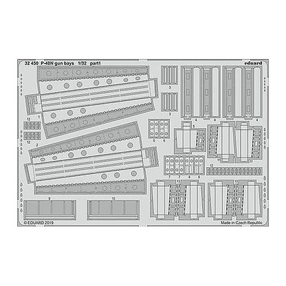 eduard 32450 1 32 p 40n gun bays for trumpeter