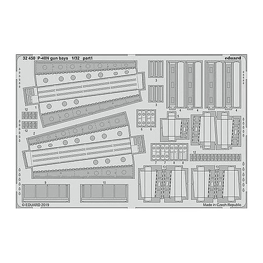 eduard 32450 1 32 p 40n gun bays for trumpeter