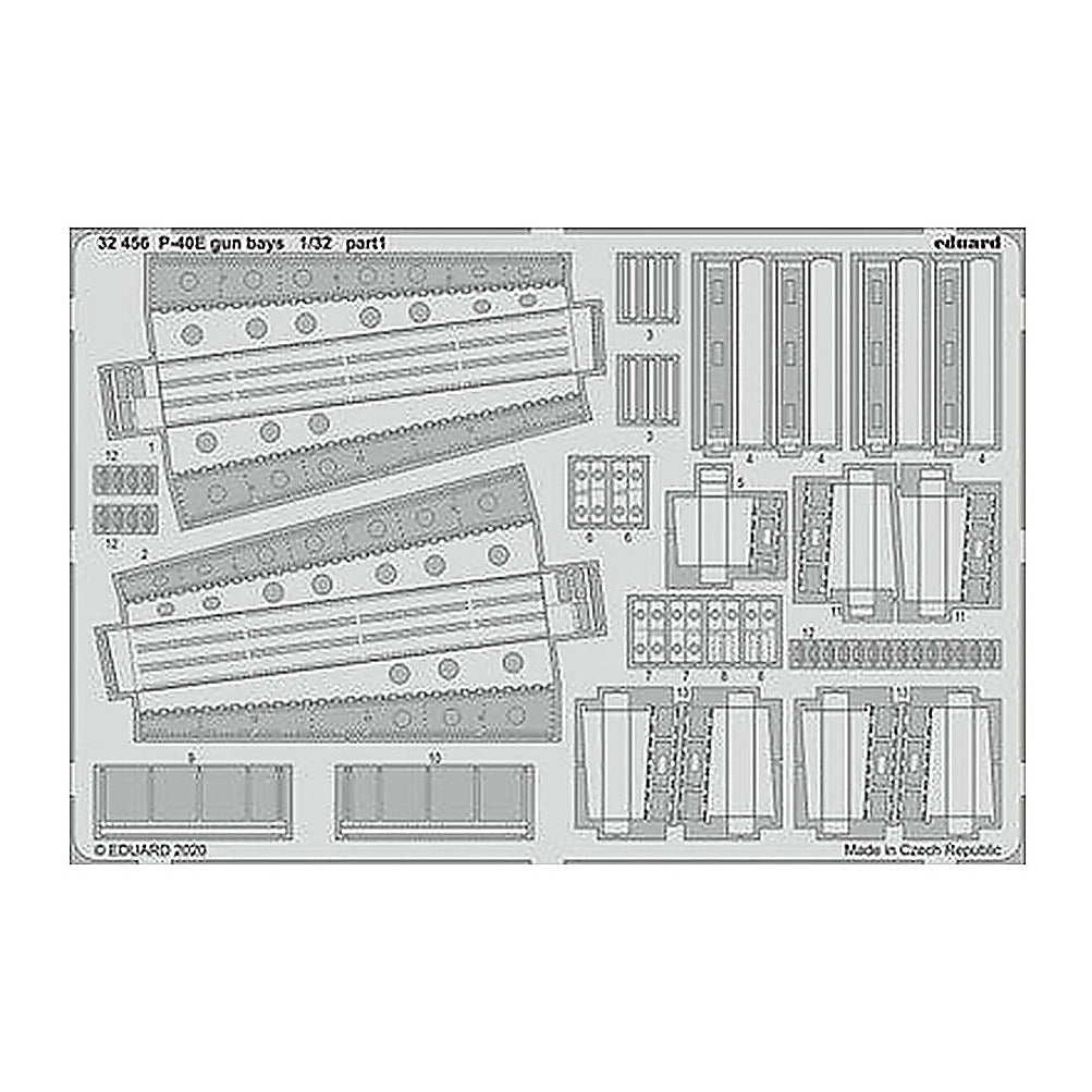 eduard 32456 1 32 p 40e gun bays for trumpeter