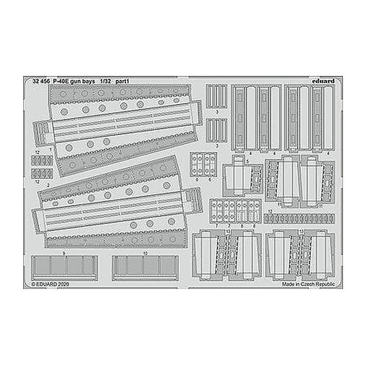 eduard 32456 1 32 p 40e gun bays for trumpeter