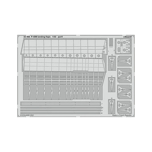 eduard 32466 1 32 p 40m landing flaps for trumpeter