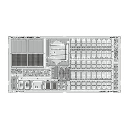eduard 32475 1 32 p 51d15 exterior for revell