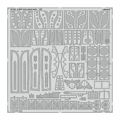 eduard 32485 1 32 a 20g main wheel wells for hkm
