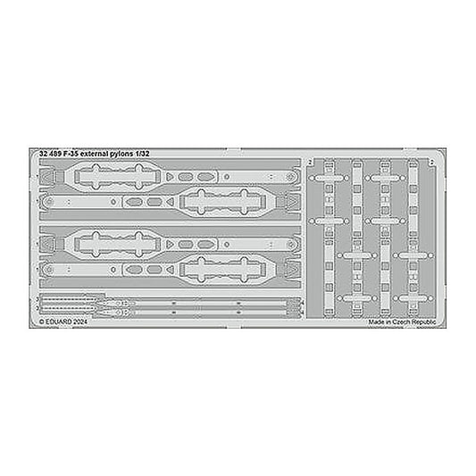 eduard 32489 1 32 f 35 external pylons photo etched set