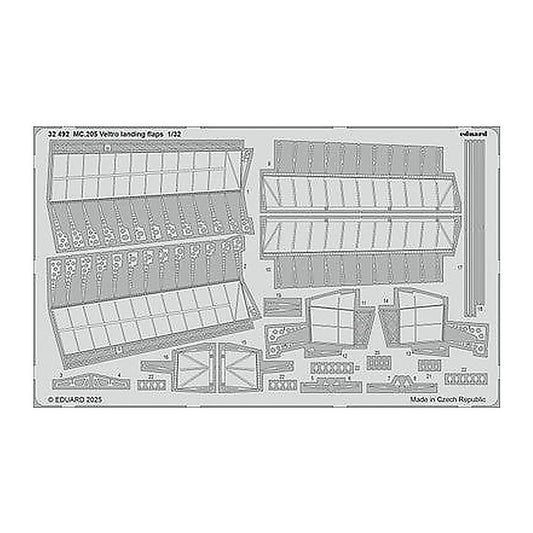 eduard 32492 1 32 mc 205 veltro landing flaps photo etch for italeri