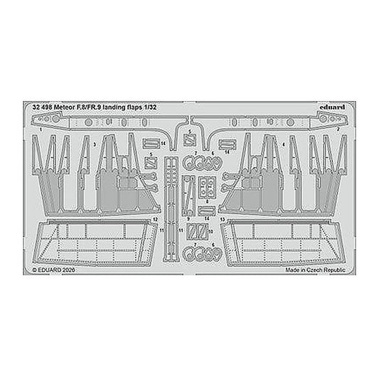 eduard 32498 1 32 meteor f 8 fr 9 landing flaps photo etched set for
