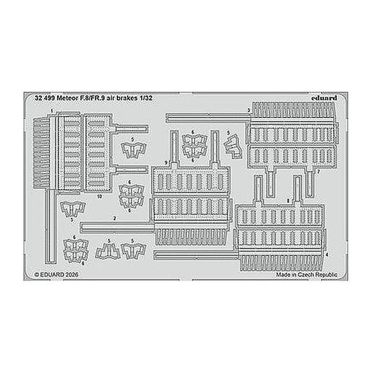 eduard 32499 1 32 photo etch meteor f 8 fr 9 air brakes for revell