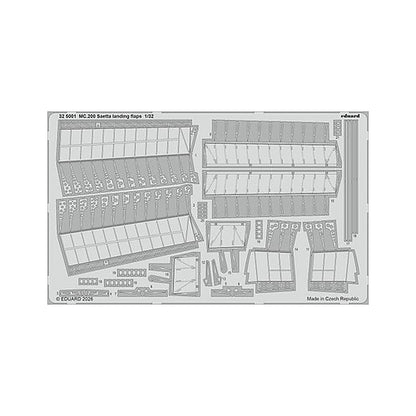 eduard 325001 1 32 photo etch mc 200 saetta landing flaps for italeri