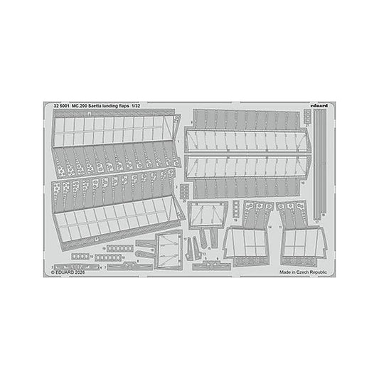 eduard 325001 1 32 photo etch mc 200 saetta landing flaps for italeri