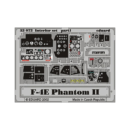 eduard 32503 1 32 f 4e interior for tamiya pre painted