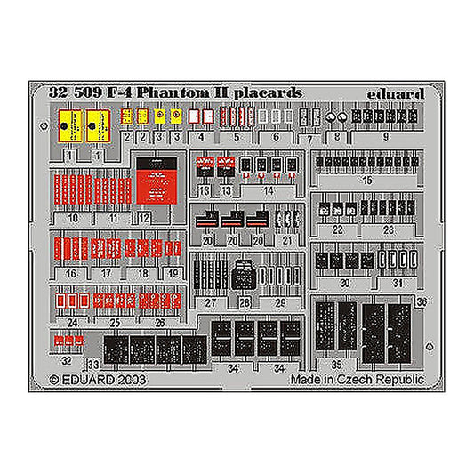 eduard 32509 1 32 f 4 placards pre painted