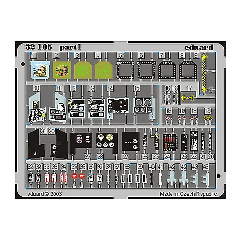 eduard 32510 1 32 f a 18c interior for academy pre painted