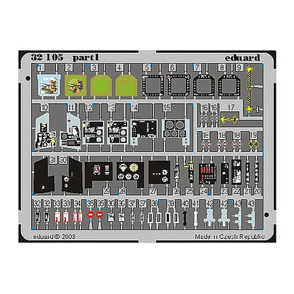 eduard 32510 1 32 f a 18c interior for academy pre painted