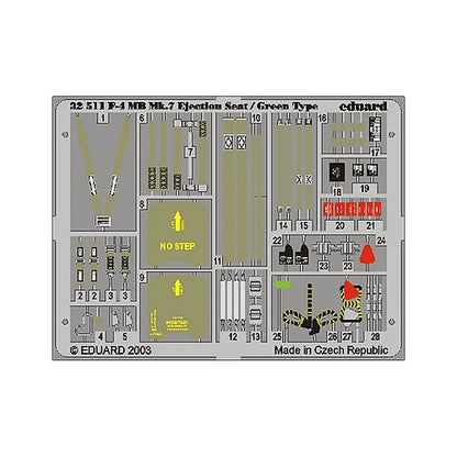eduard 32511 1 32 f 4 mb mk 7 ejection seat green type for tamiya