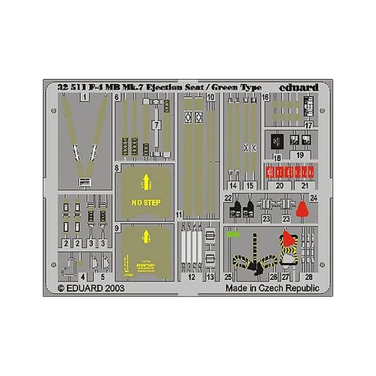 eduard 32511 1 32 f 4 mb mk 7 ejection seat green type for tamiya