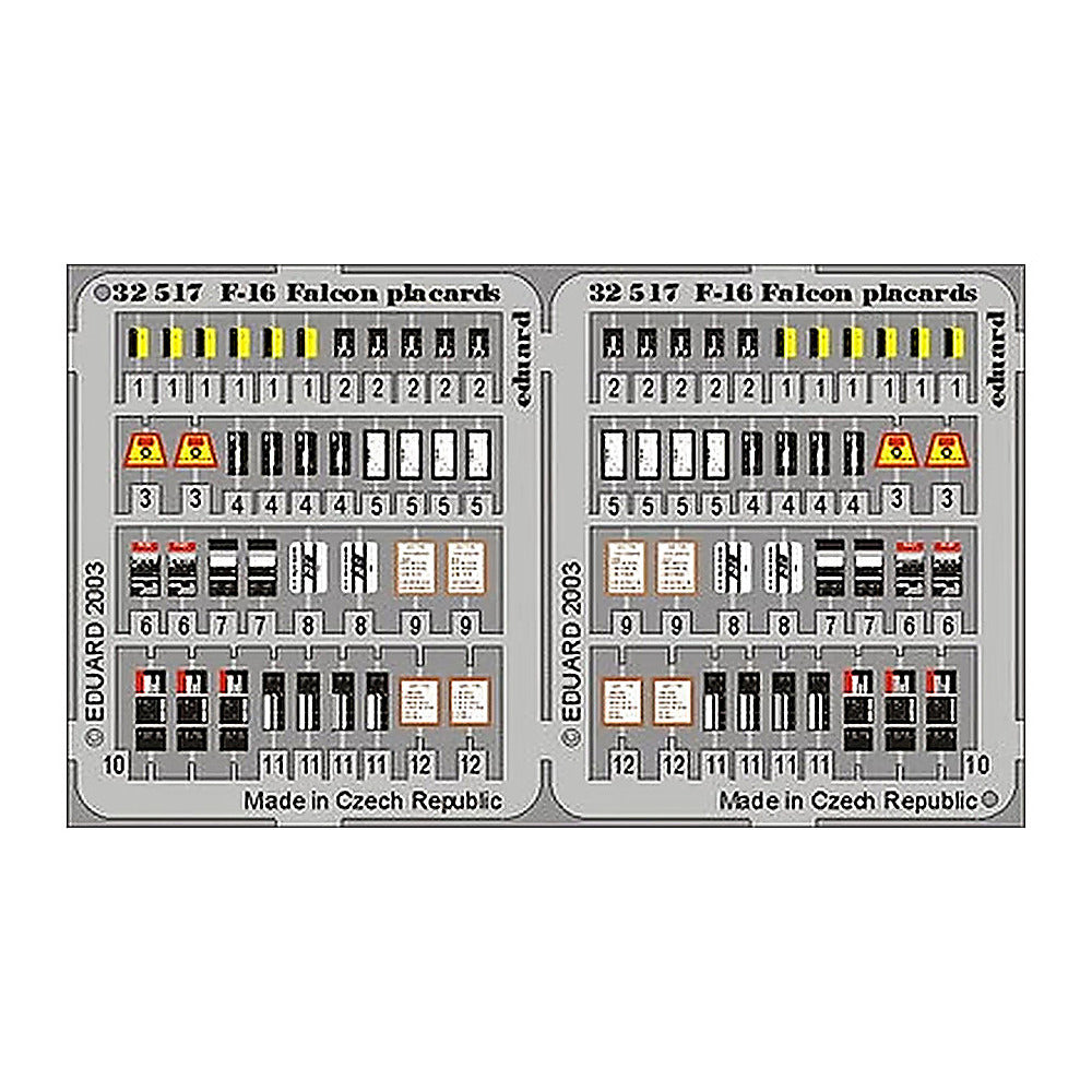 eduard 32517 1 32 f 16 placards for hsg pre painted