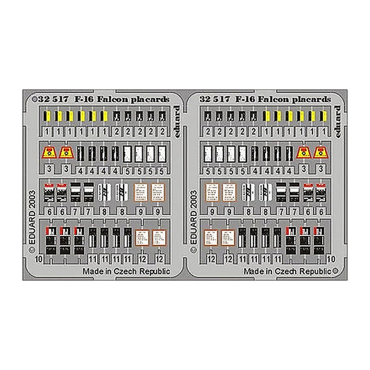eduard 32517 1 32 f 16 placards for hsg pre painted