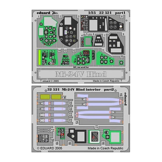 eduard 32521 1 35 hind interior for trp pre painted