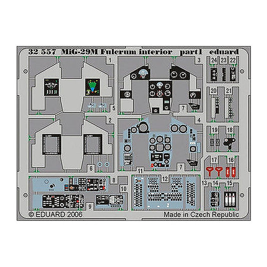 eduard 32557 1 32 fulcrum interior for trp pre painted
