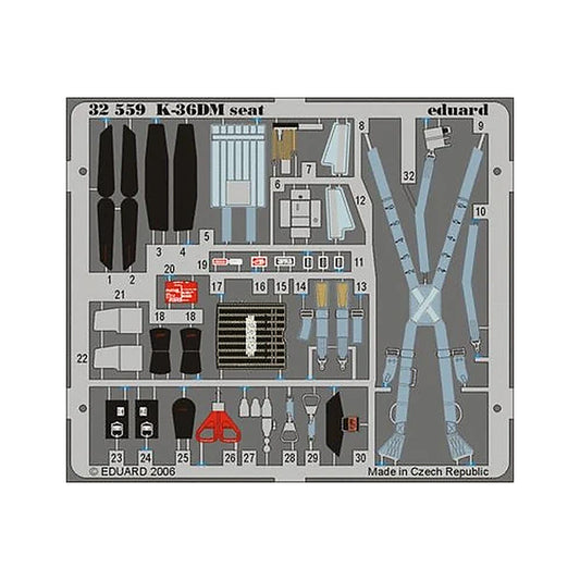 eduard 32559 1 32 mig 29 fulcrum k 36dm seat for trumpeter