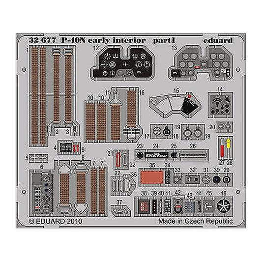 eduard 32677 1 32 p 40n early interior for hasegawa pre painted self