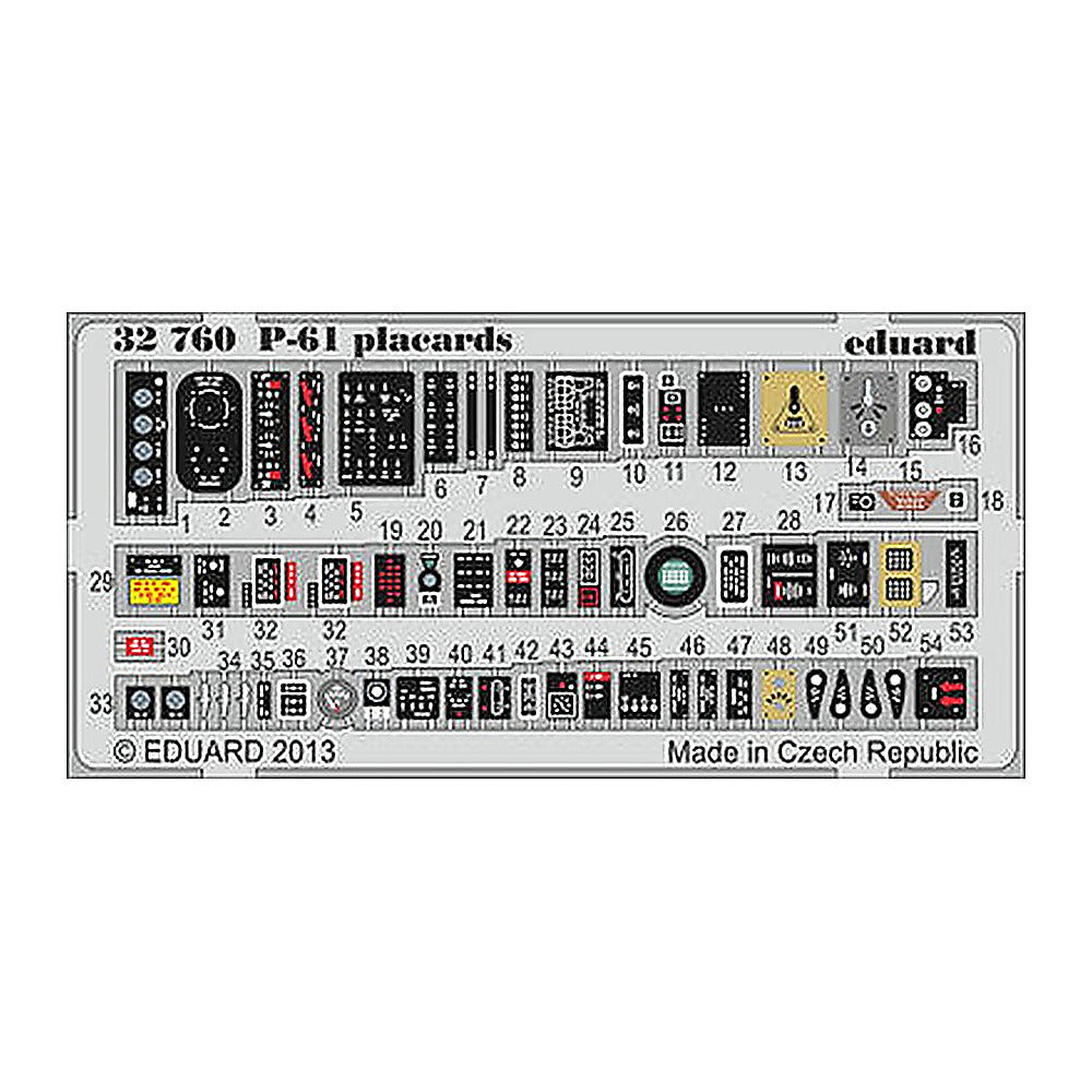 eduard 32760 1 32 p 61 placards for hobby boss pre painted