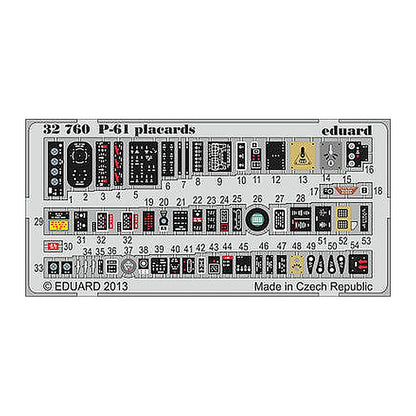 eduard 32760 1 32 p 61 placards for hobby boss pre painted