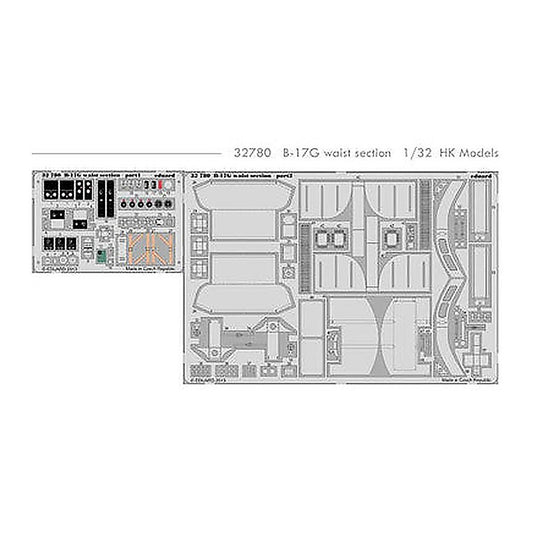 eduard 32780 1 32 b 17g waist section for hkm pre painted