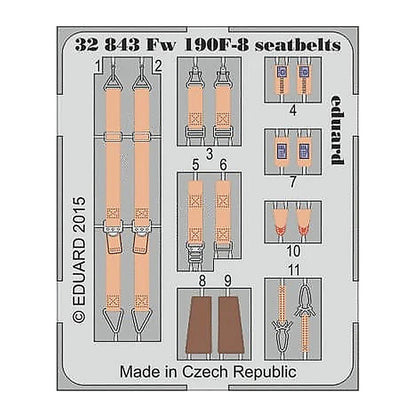 eduard 32843 1 32 seatbelts fw190f8 for rmg pre painted