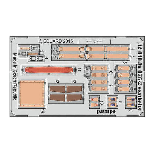 eduard 32848 1 32 seatbelts ju87g2f or trp pre painted
