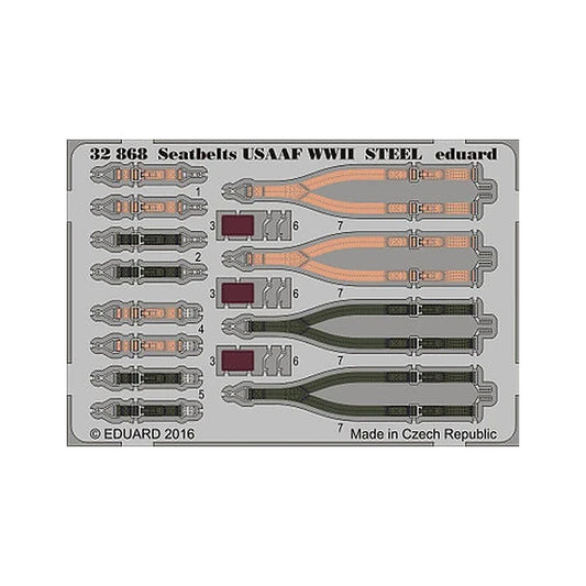 eduard 32868 1 32 seatbelts usaaf steel fighter wwii pre painted
