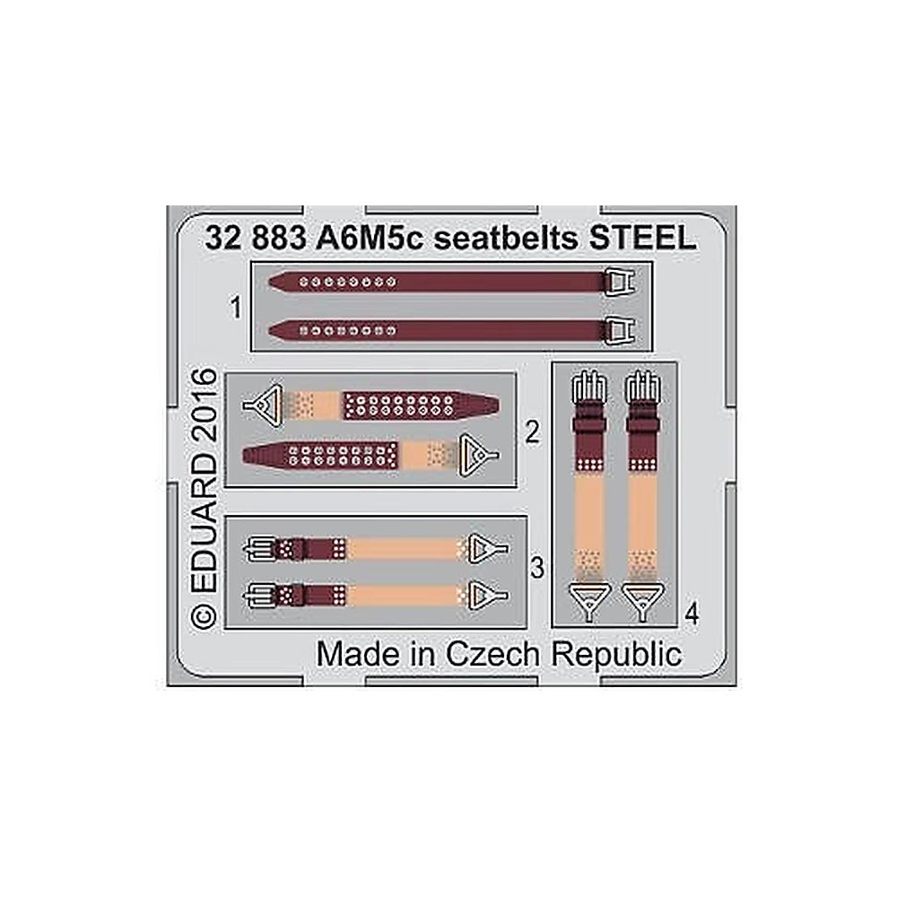 eduard 32883 1 32 seatbelts a 6m5c steel for hsg pre painted