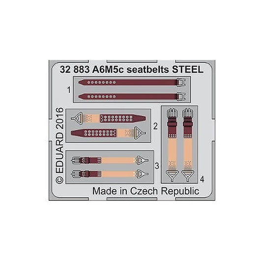 eduard 32883 1 32 seatbelts a 6m5c steel for hsg pre painted