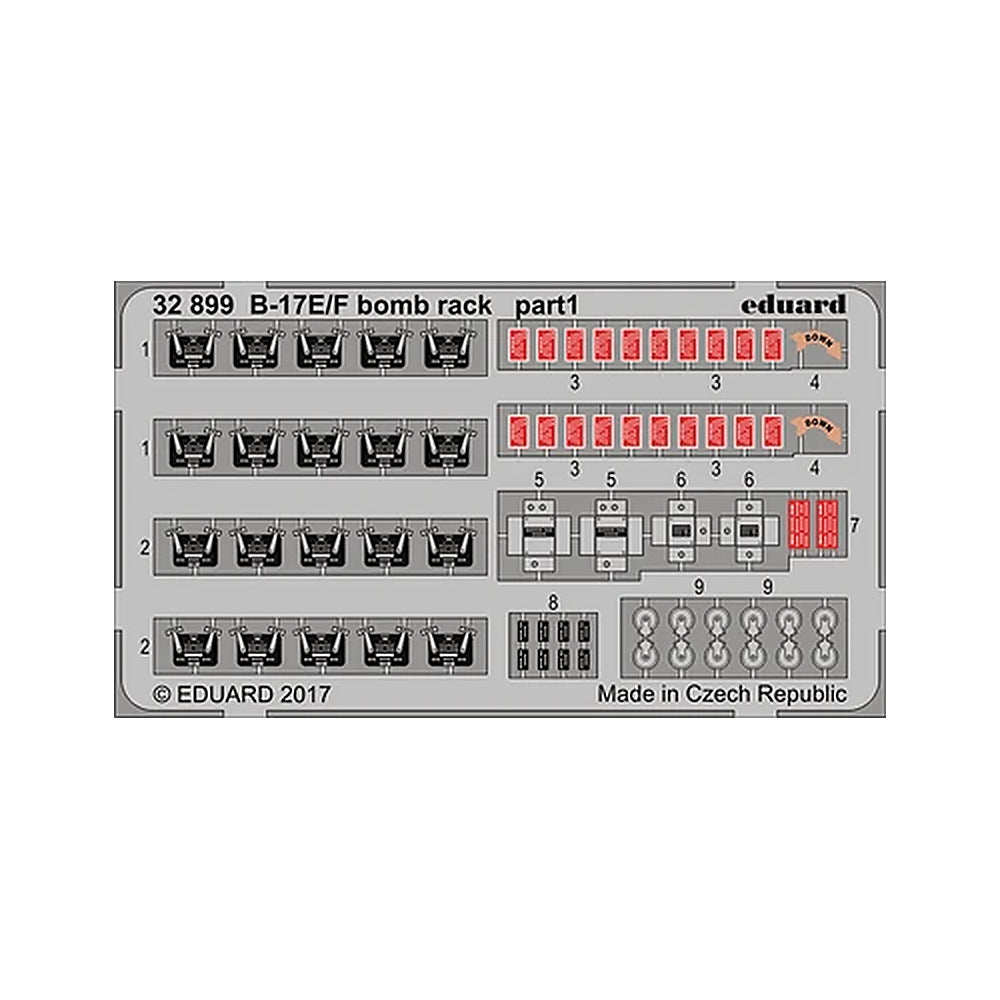 eduard 32899 1 32 b 17e f bomb rack for hkm pre painted