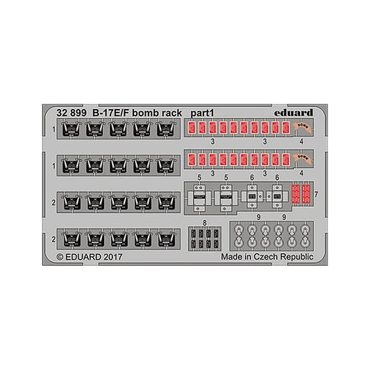 eduard 32899 1 32 b 17e f bomb rack for hkm pre painted