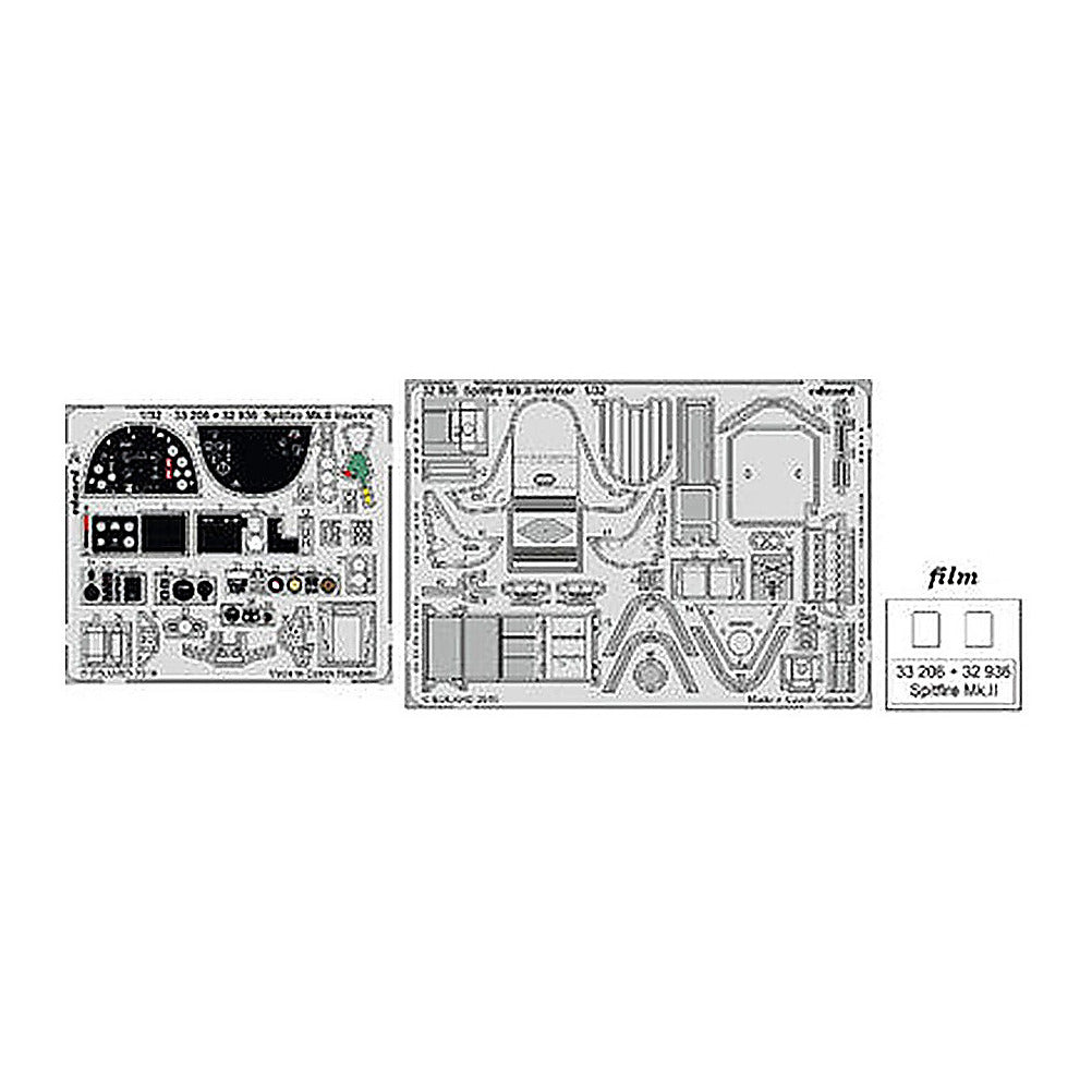 eduard 32936 1 32 spitfire mk ii interior for rmg pre painted