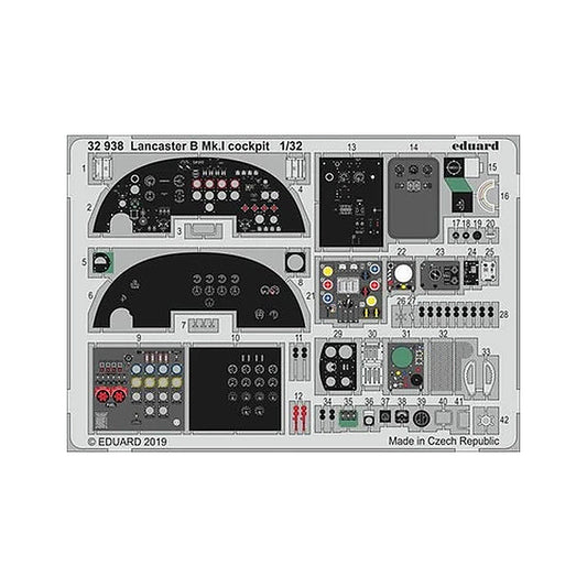 eduard 32938 1 32 lancaster b mk i cockpit for hkm pre painted