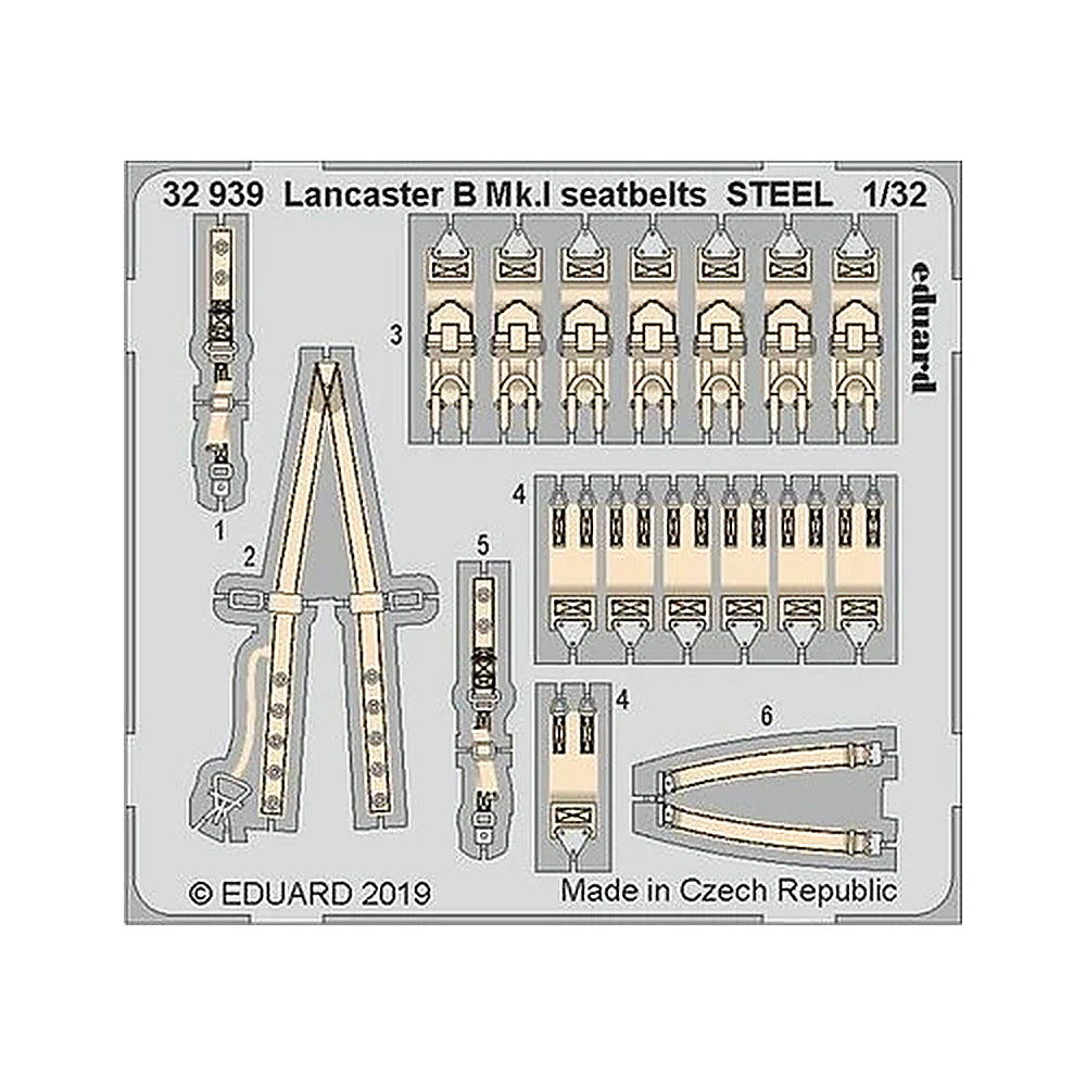 eduard 32939 1 32 seatbelts lancaster b mk i steel for hkm