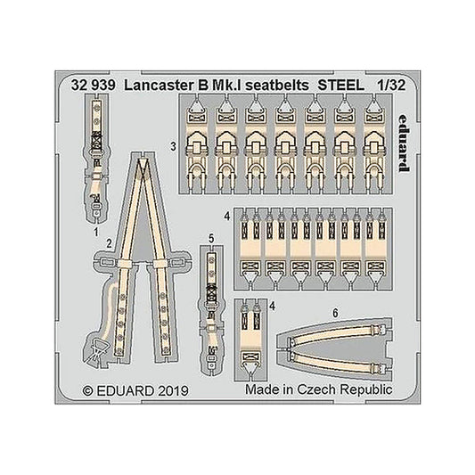 eduard 32939 1 32 seatbelts lancaster b mk i steel for hkm